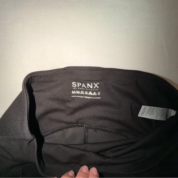 SPANX Black High-Waist Leggings Size M - Picture 7 of 11
